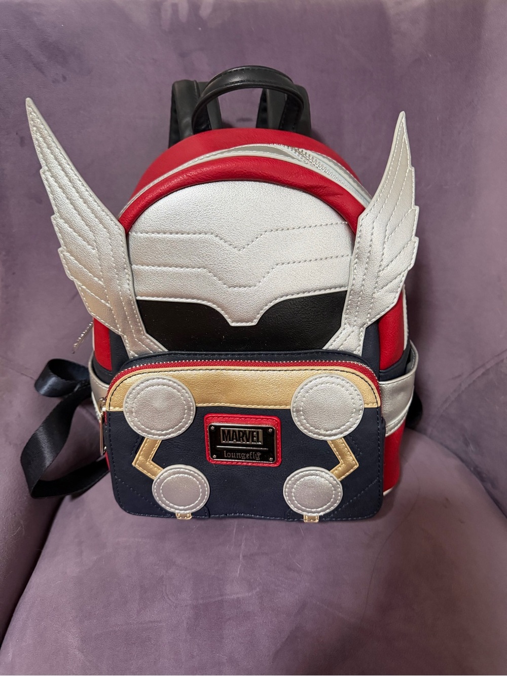 Loungefly Marvel Thor Helmet Wing Mini Backpack